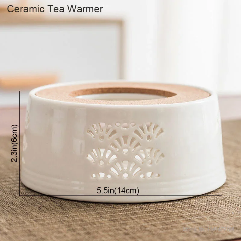 Ceramic Teapot Warmer Holder Base Tea Warmer Insulation Coffee Water Warmer Candle Heating Base Holder, Teaware Accessories, 1Pc