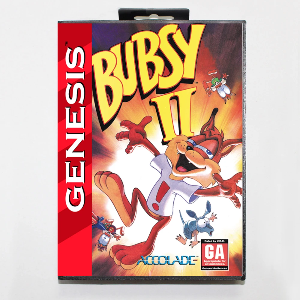 

Игровая карта Bubsy II MD с американской коробкой для 16-битной консоли Sega Megadrive Genesis