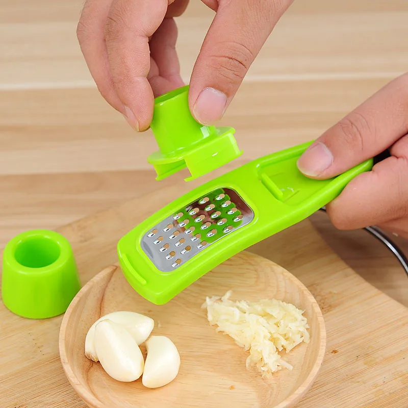 Multifunctional Mini Creative Garlic Paste Grinder Manual Garlic Press Grater Cutter Chopping Peeler Kitchen Accessories Tool