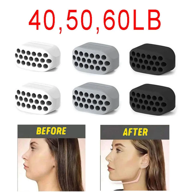 2pcs 50/60Lbs Jaw Exerciser Redefine Jawline Trainer Double Chin Jawliner  Facial Chew Bite Muscle Face Fitness Ball - AliExpress