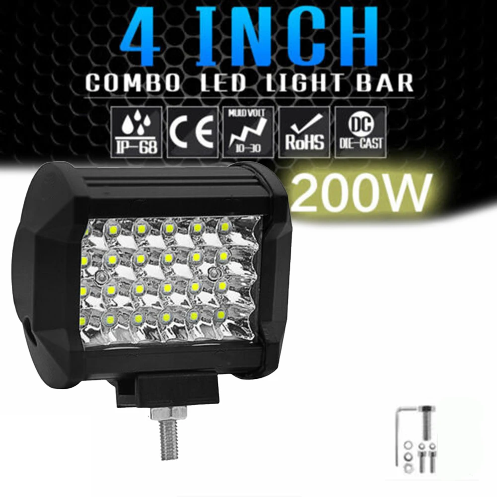 

4inch 72W Car Working Light Spotlight LED Night Driving Lamp 6000K 20000LM Brightness IP68 Protection For Truck SUV Headlight