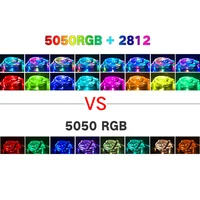 WS2812B Bluetooth LED Strip lights 5050 RGBW Remote control panel+power supply tape diode LED neon night light for room TV 2