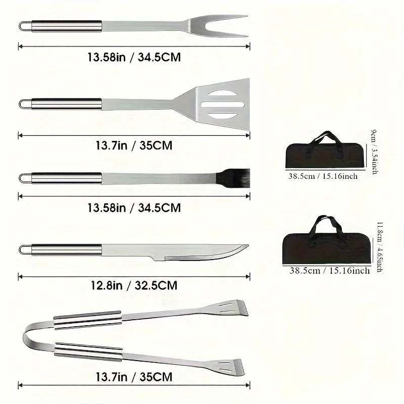 BBQ Grill Tool Set with Storage Bag 4