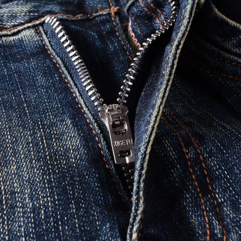 Fashion Designer Men Jeans Retro Black Blue Slim Ripped Jeans Men Stretch Trousers Embroidery Patched Vintage Casual Denim Pants