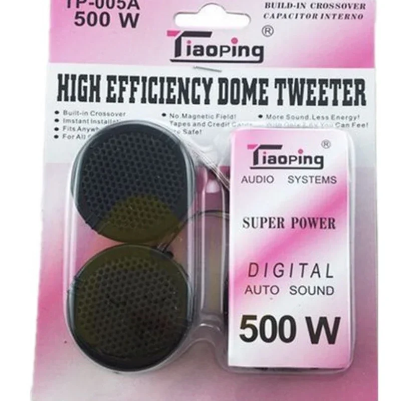 Tweeter Voiture Haute Puissance - 500W, 98 DB, 35 Mm, Impédance 4Ω | Pour Amélioration Audio Auto, Installation Facile, Son Clair