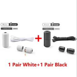 Elastic No - Tie Quick - Release Shoelaces - 100cm (1White - 1Black)