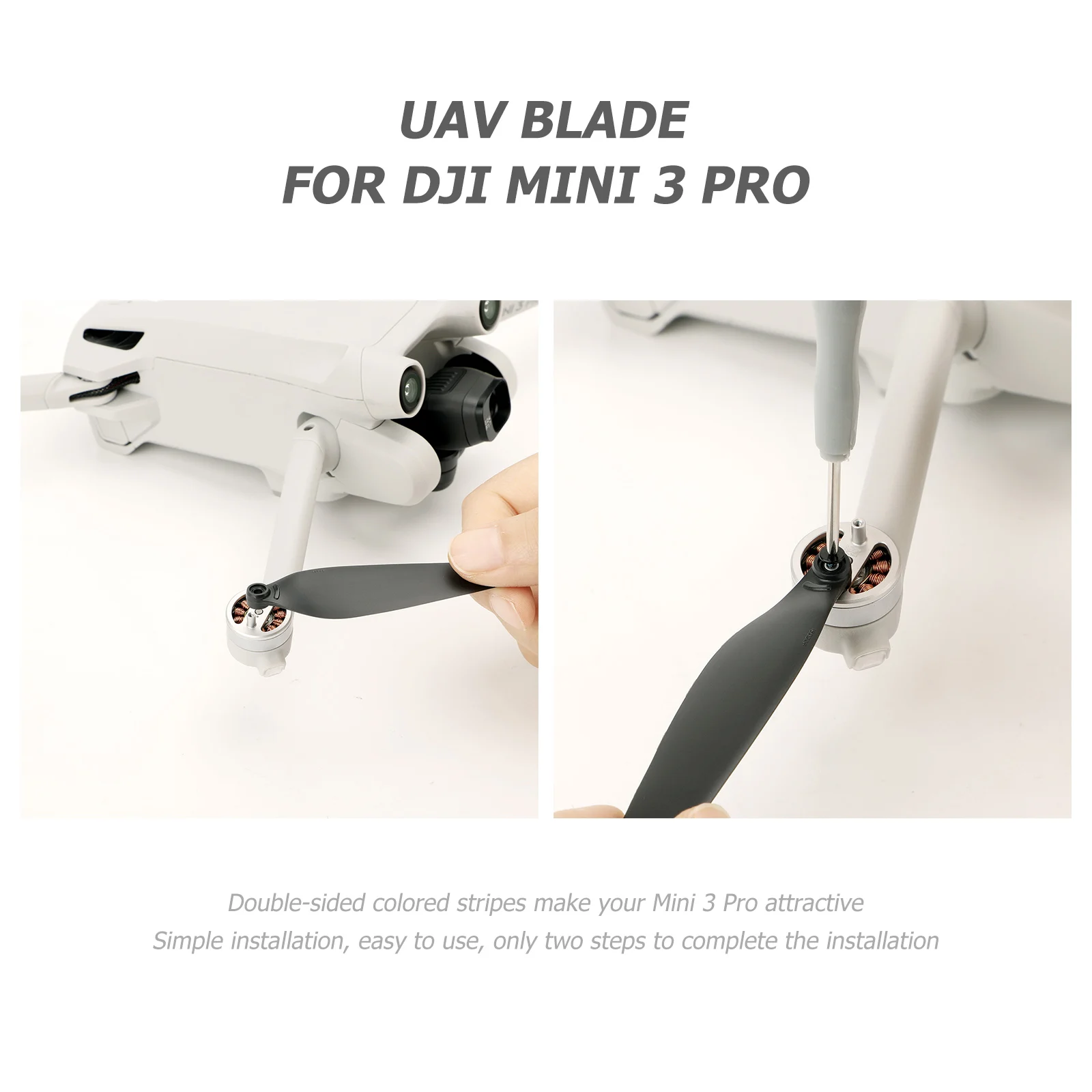 Hélices de Drone CW CCW 5 Paires Orange Tip pour DJI Mini 3 Pro