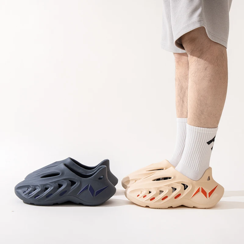 Men's Summer Light EVA Thick Soled Soft Anti-Slip Sandals Casual Comfortable Hole Shoes