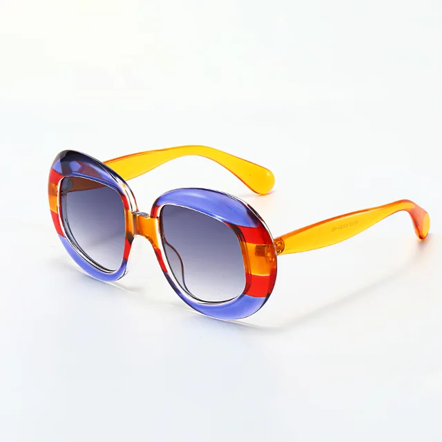 Gafas de sol circulares para hombre y mujer, lentes a la moda, de diseñador de marca, novedad de 2024 4