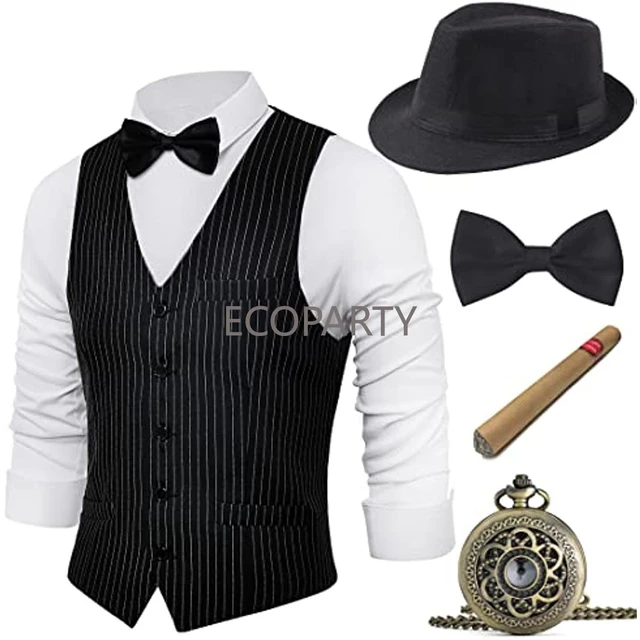 Halloween 1920s Mens Gatsby Gangster Accessories Set Panama Hat Suspender  Bow Tie 20s Great Gatsby Cosplay Accessories - AliExpress