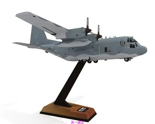 AC130 Ghost Aerial Gunship Aircraft Paper Model Military Puzzle Manual Class Origami Fighter Paper Model 3d paper model paper jigsaw puzzle aircraft paper model military gun toy