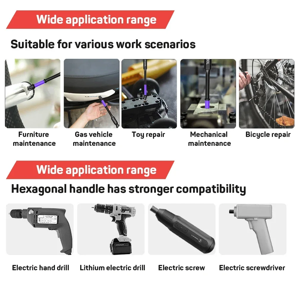 10/20PCS PH2 Impact Driver Bit Set Magnetic Cross Screwdriver Set Impact Drill Bit Screw Alloy Steel Non-slip Cross Screwdriver 6