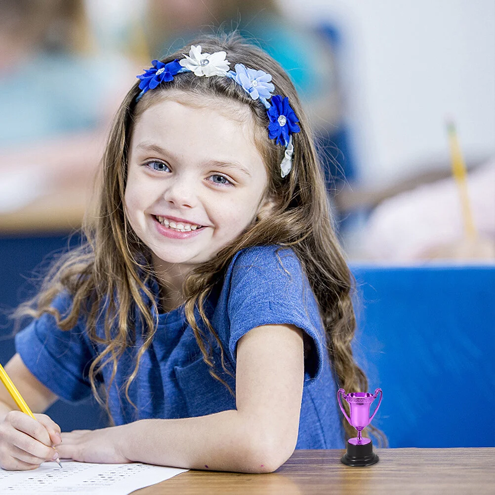 Trophy Decoration Competition Kindergarten Cup for Party Purple Gifts Celebration Plastic Model Ceremony Award School