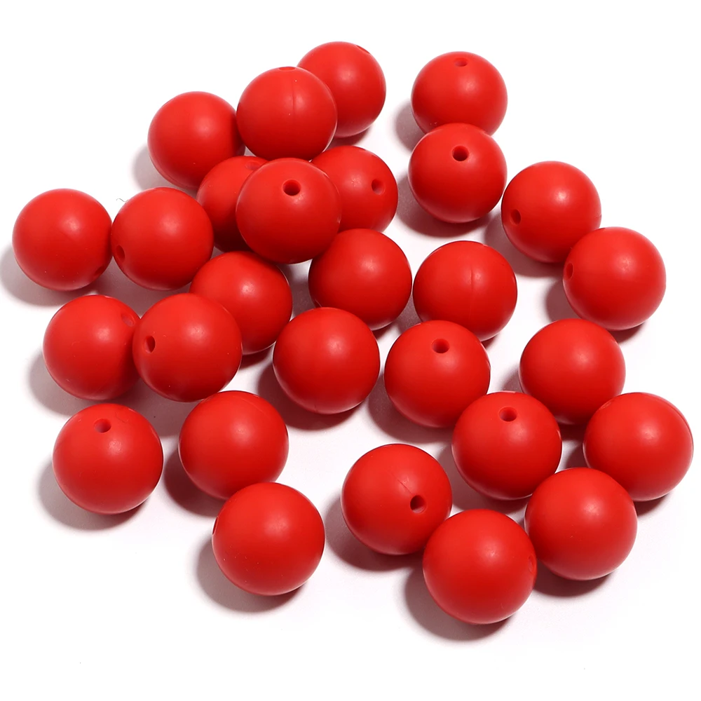 Colorful Silicone Beads - 20pcs Round Loose Spacer Beads for DIY Crafts and Accessories