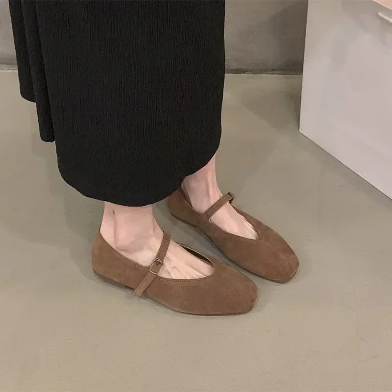 Bailamos 2024 Spring New Brand Women Flats Round Toe Shallow Slip On Ladies Casual Ballet Shoes Soft Leather Eelgant Dress Shoes 5