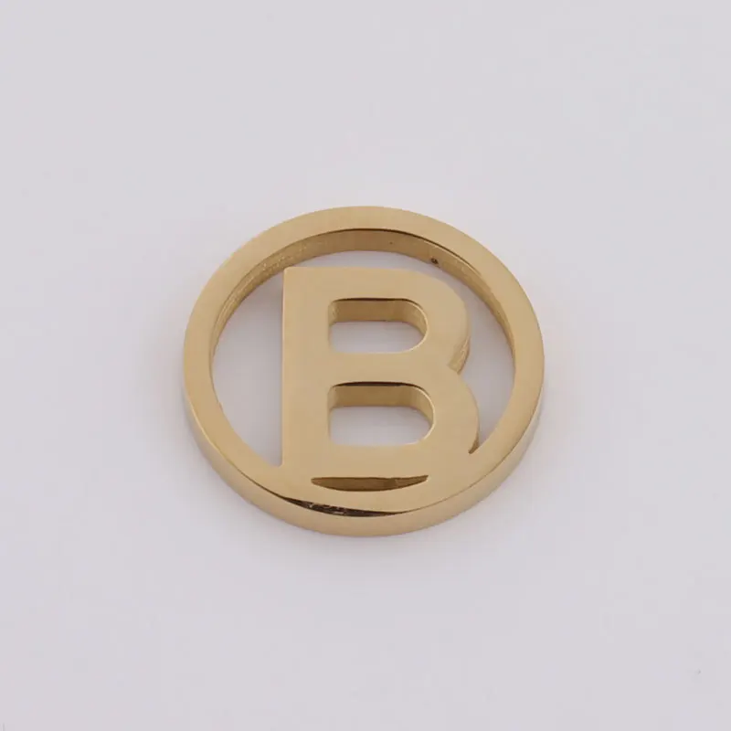 26Pcs /Lot  Stainless Steel Round Letter Charms Mirror Enamel Initials DIY Necklace Bracelet Pendant for Jewelry Making