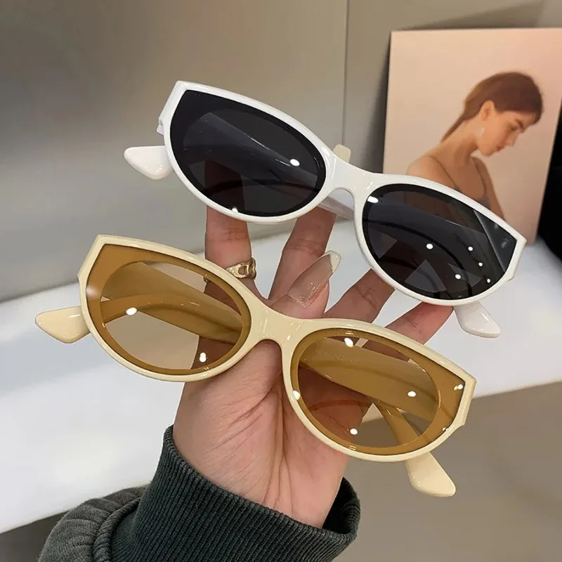 

2023 New Fashion Oval Frame Sunglasses UV400 Sun Shades for Women Retro Vintage Summer Outdoor Travel Sweet Style Sun Glasses