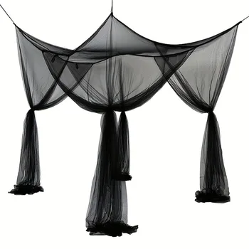 Moustiquaire quadrilatère du sol au plafond, rideau de lit à Double ouverture, couverture anti-moustiques adaptée à toutes les tailles de lit 1