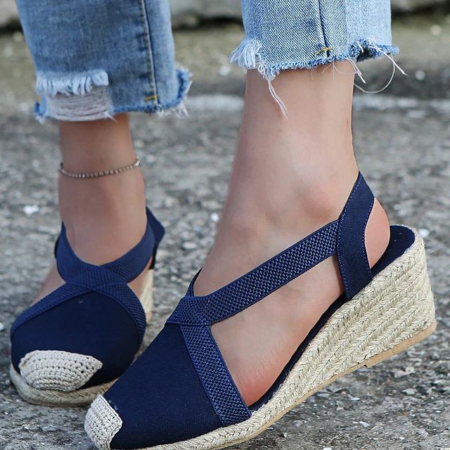 Womens Closed Toe Espadrille Wedges  Wedge Espadrille Sandals Closed Toe -  Wedges - Aliexpress