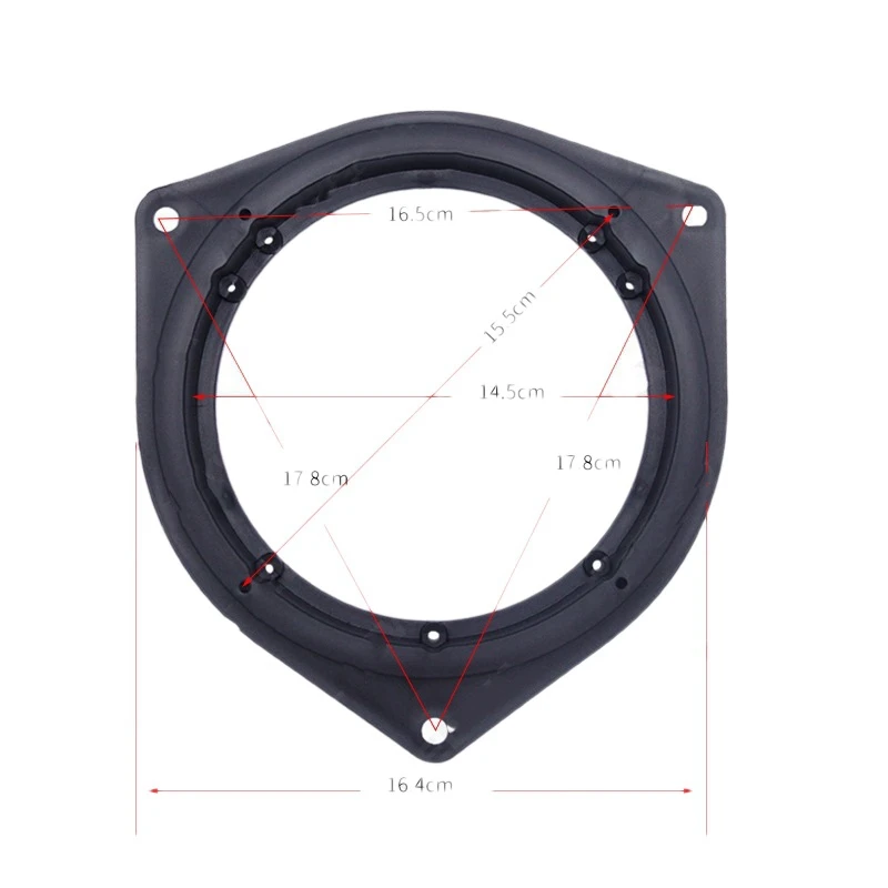6.5Inch Front Rear Door Stereo Speaker Mat Adapter Wire Mount Plugs Plates Bracket Spacers Ring for Toyota Rav4 09-21