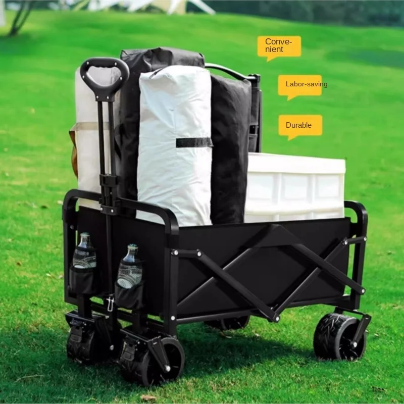 Outdoor camping cart children can lie down off-road wheels fold and stall small cart