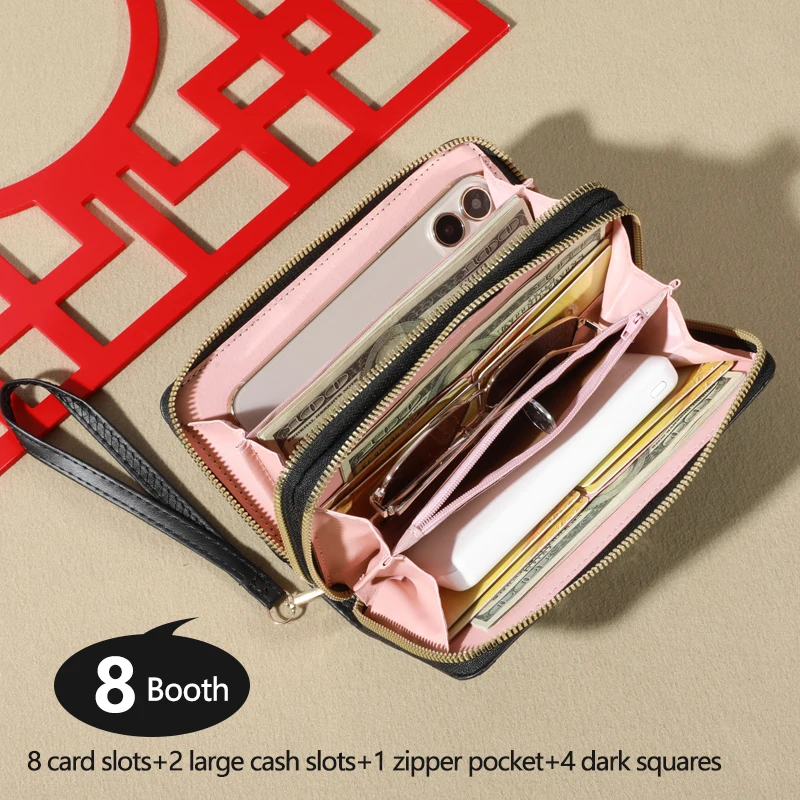 Portafoglio ADELE Pochette Lunga Da Donna In Tela Con Doppia Cerniera Portamonete E Porta Carte Di Design Elegante Da 294,51 € | DHgate