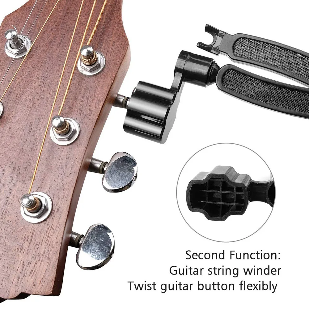 3-in-1 Professional Guitar Maintenance Tool: String Winder, Cutter, and Bridge Pin Puller