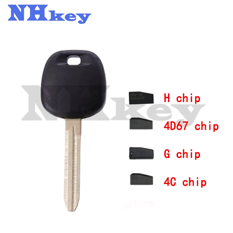 

NHKEY для Toyota Rav4 Camry Highlander Yaris Corolla 4D67 чип/4C Чип/G чип/H чип TOY43 (плоский мягкий клей)