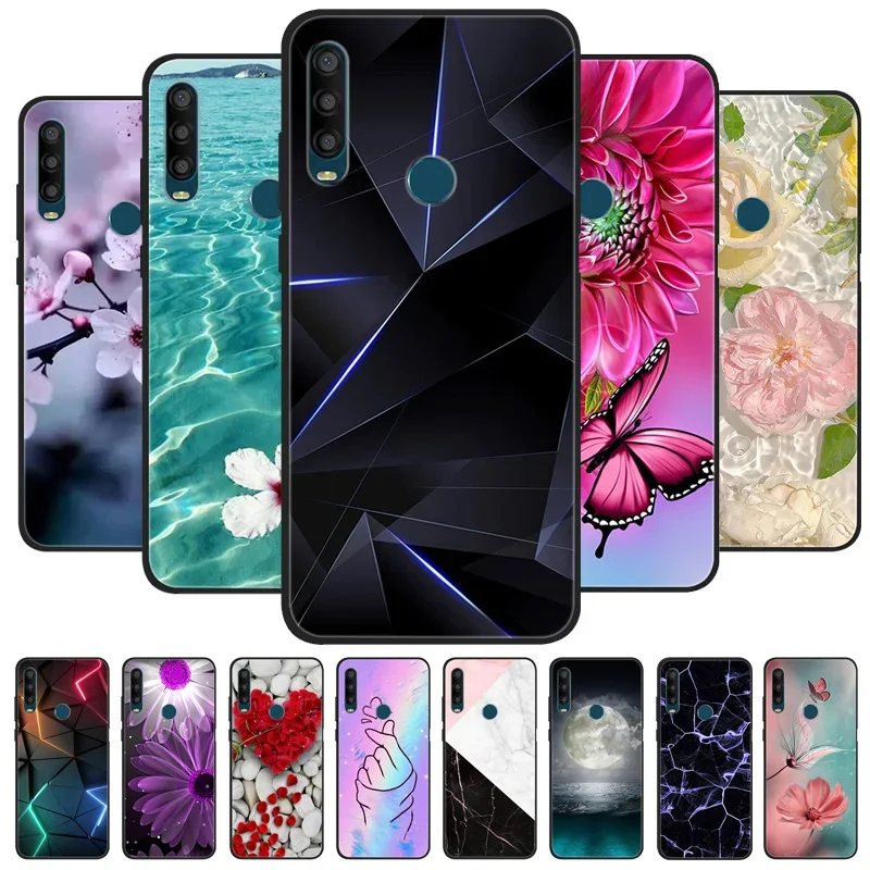 Cartoon Soft Silicone TPU Astronaut Flower Cute Phone Case Back Cover