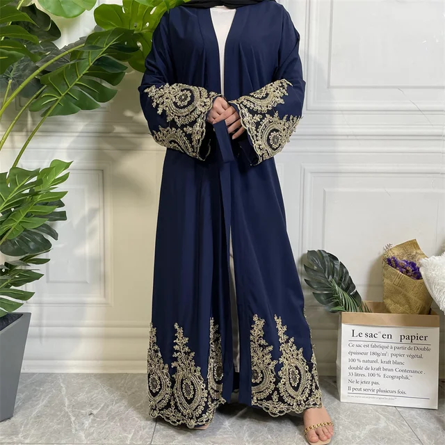 Ramadan Abaya dubaï luxe mode Kimono musulman pour femmes Cardigan caftan Robe Femme Caftan Marocain turquie Islam vêtements