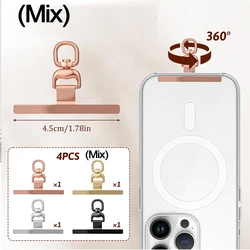 Universal 360° Rotating Stainless Steel Phone Lanyard Clip Holder - Stainless steel (Metal Mixed - 4PCS)