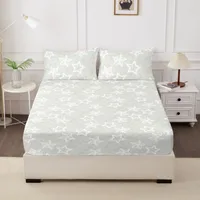3pcs/set Printed Brushed Bed Sheet Three Piece Set with Pillowcase Included Bed Cover Set Soft and Skin Friendly and Comfortable 5