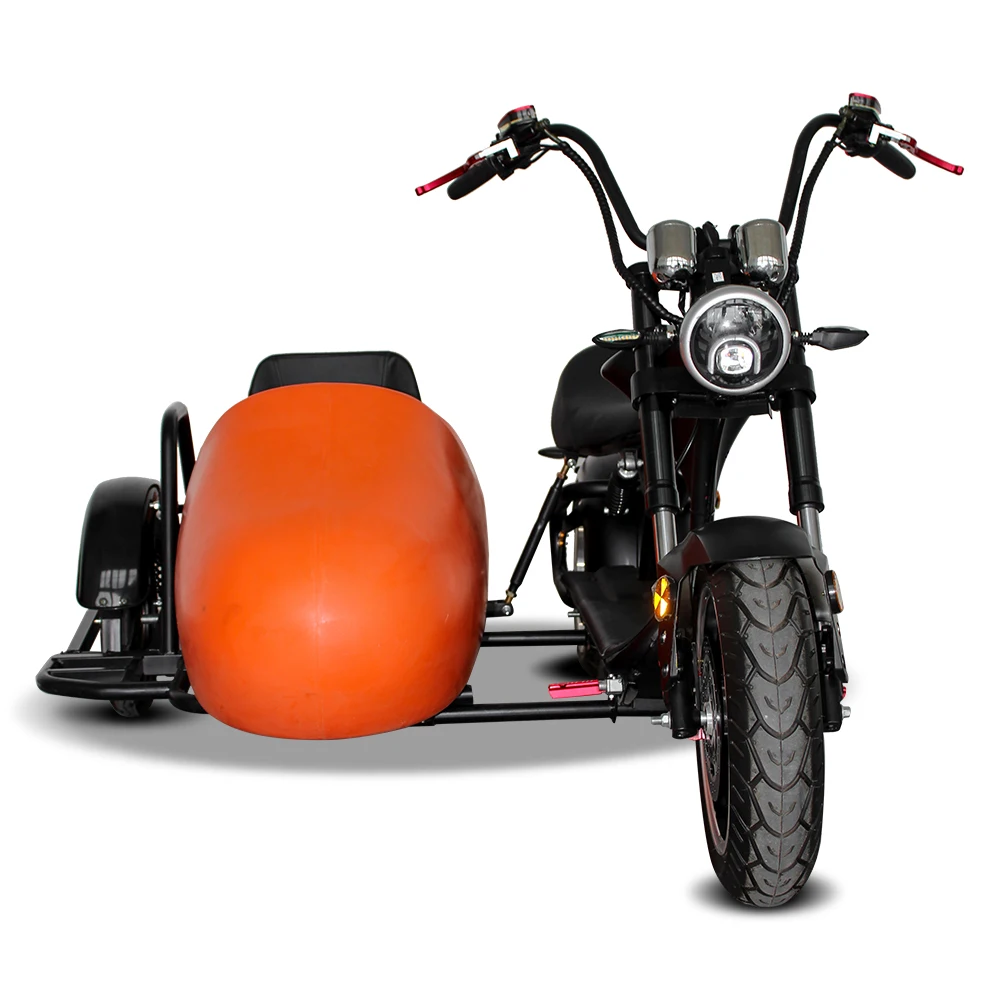 

Fashion Sidecar electric motorcycles powerful 3000w electric scooters citycoco for adult passenger seat for pet dog