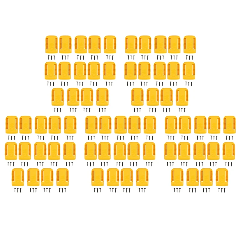 

70-Packs Battery Holders For Dewalt 20V Mount Dock Fit For 20V 60V MAX Yellow (No Battery)