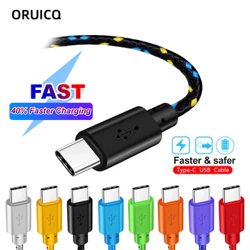 Câble USB Type C charge rapide câbles USb C cordon de données type-c chargeur USB C pour Samsung S9 Note 9 Huawei P20 Pro Xiaomi 1m/2m/3m