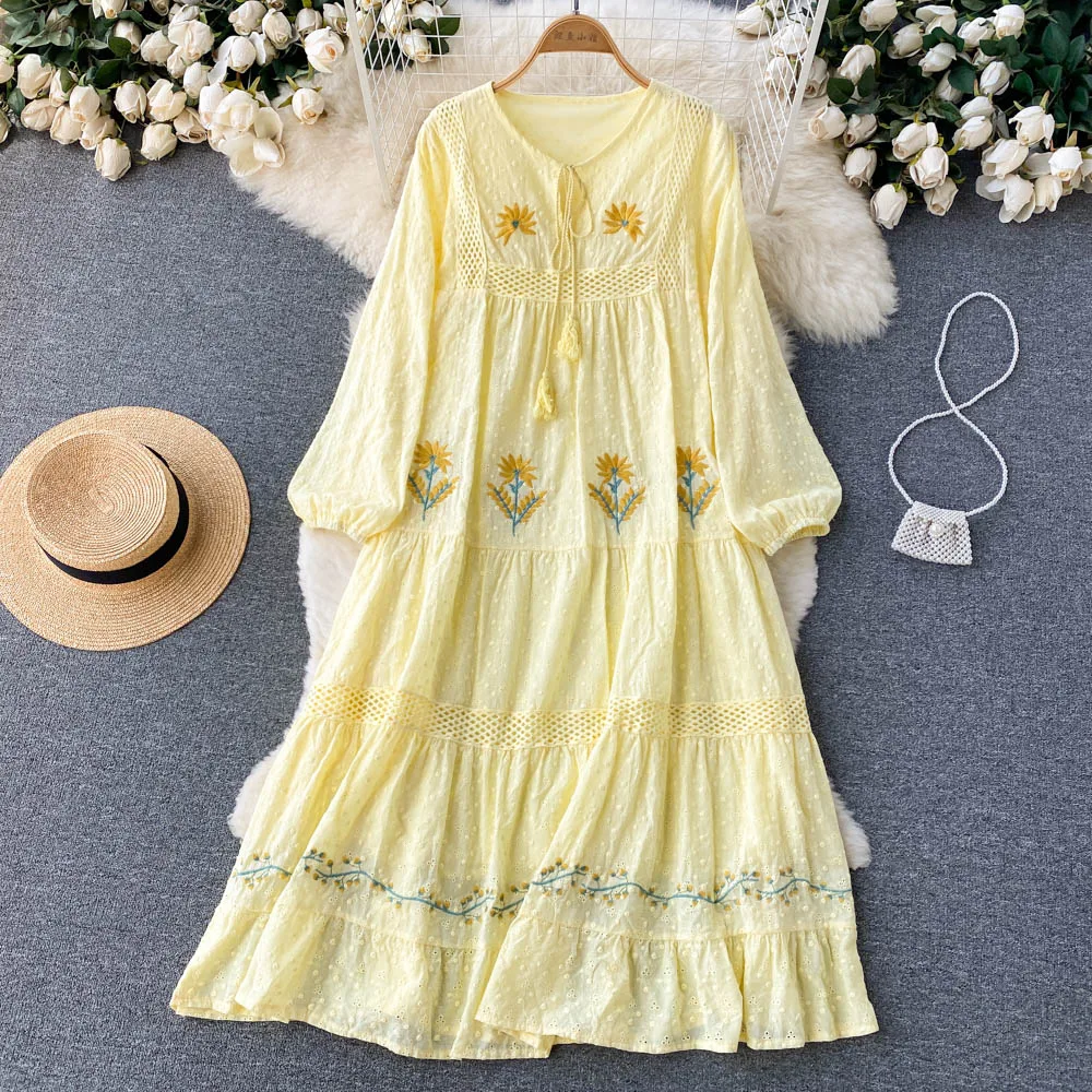 Bohemian Bloom Cotton Dress