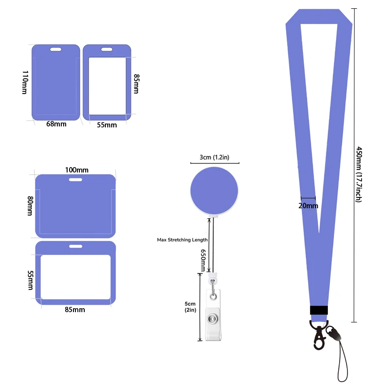 Sekretär Karten halter Lan yards für Schlüssel bund Frauen Visitenkarte halter Hals riemen versenkbare Clip Tür Abzeichen halter Rolle Yoyo – Detail 1