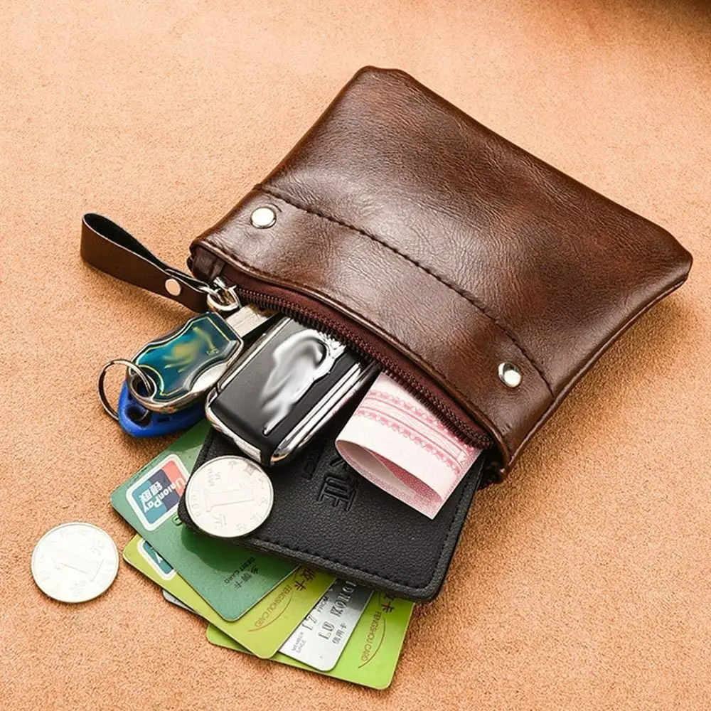 Tasca per soldi borsa portamonete in tinta unita pochette in pelle portafogli da donna borsa per piccoli oggetti portafoglio sottile portafogli in stile coreano