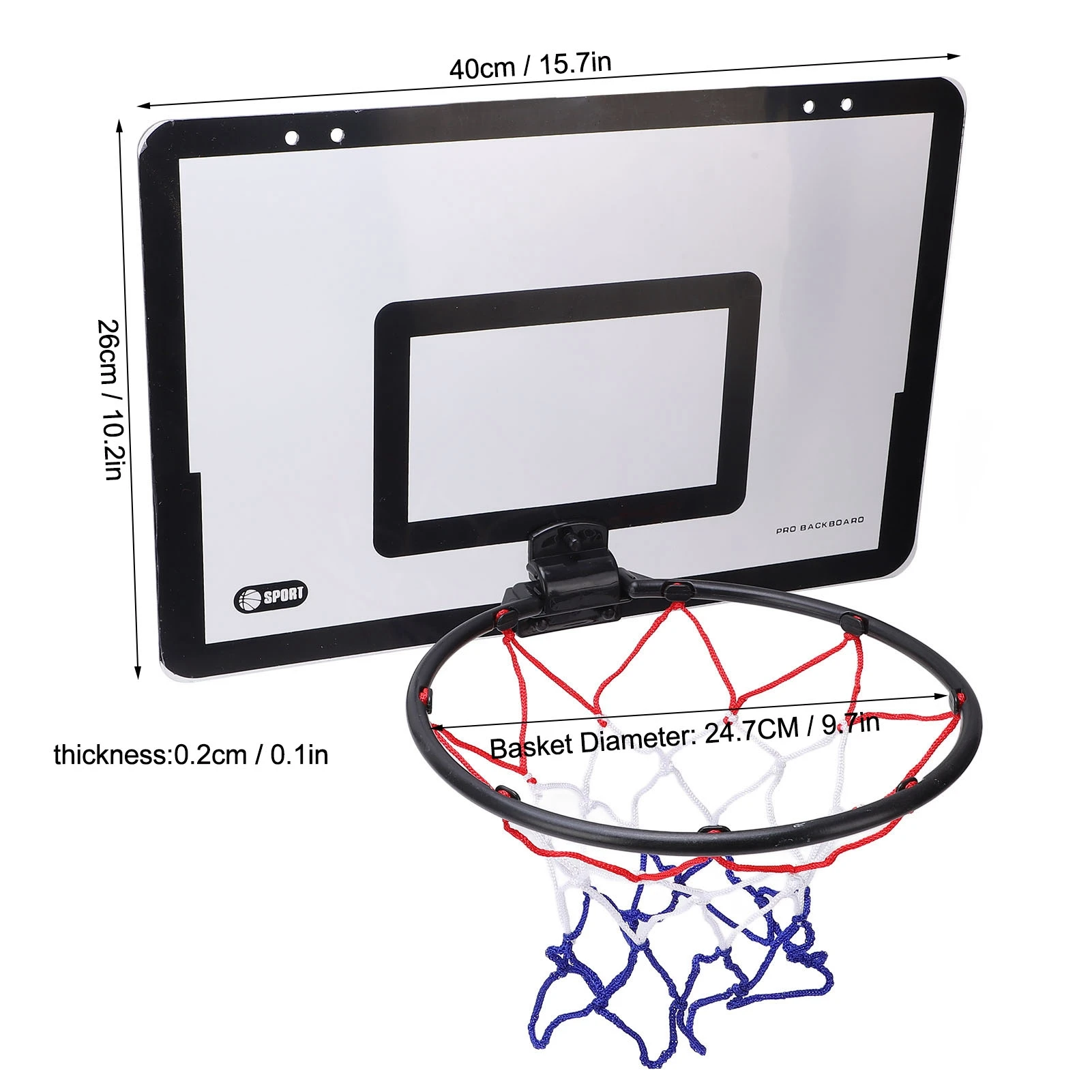 Basketball Hoop, Hanging Door Mounted Basketball Hoop Set Perforation Free Indoor Hoop Game for Lover