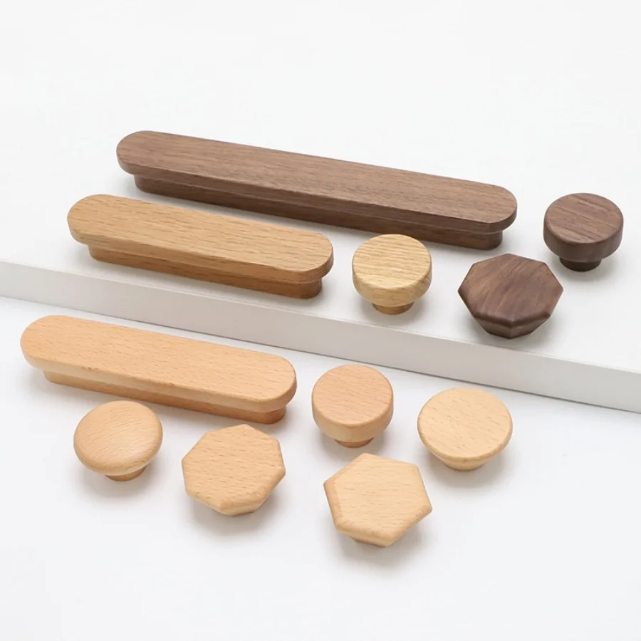 Manija De Madera De Nogal Y Aleación De Zinc – Tirador Clásico Para Cajones Y Puertas (MFYS)