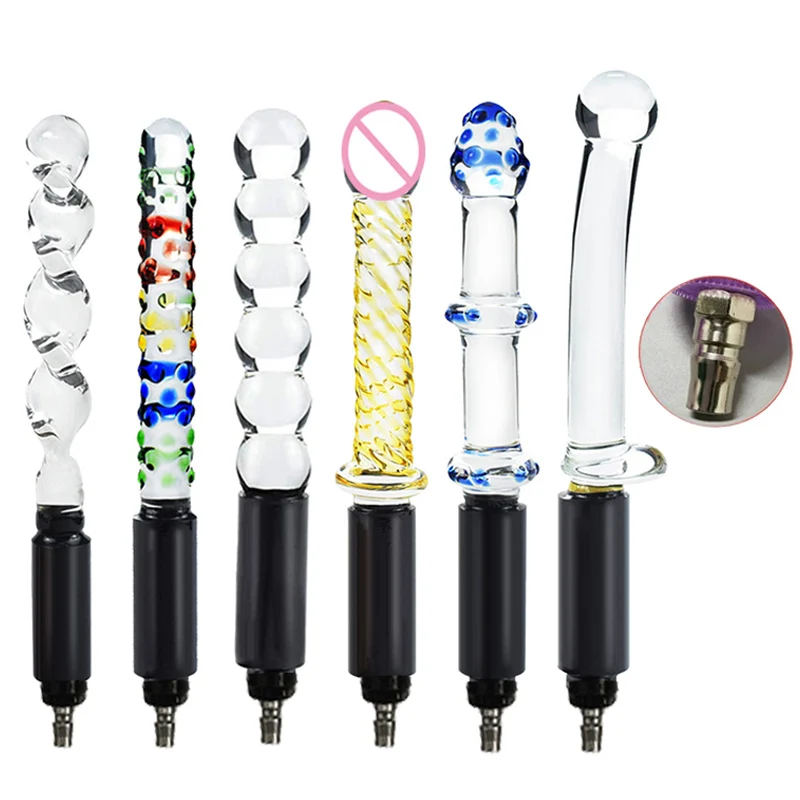 Glass Anal Dildos with Vac-u-Lock Interface Sex Machine Accessories Anus Plug Sex Toys for Women and Men