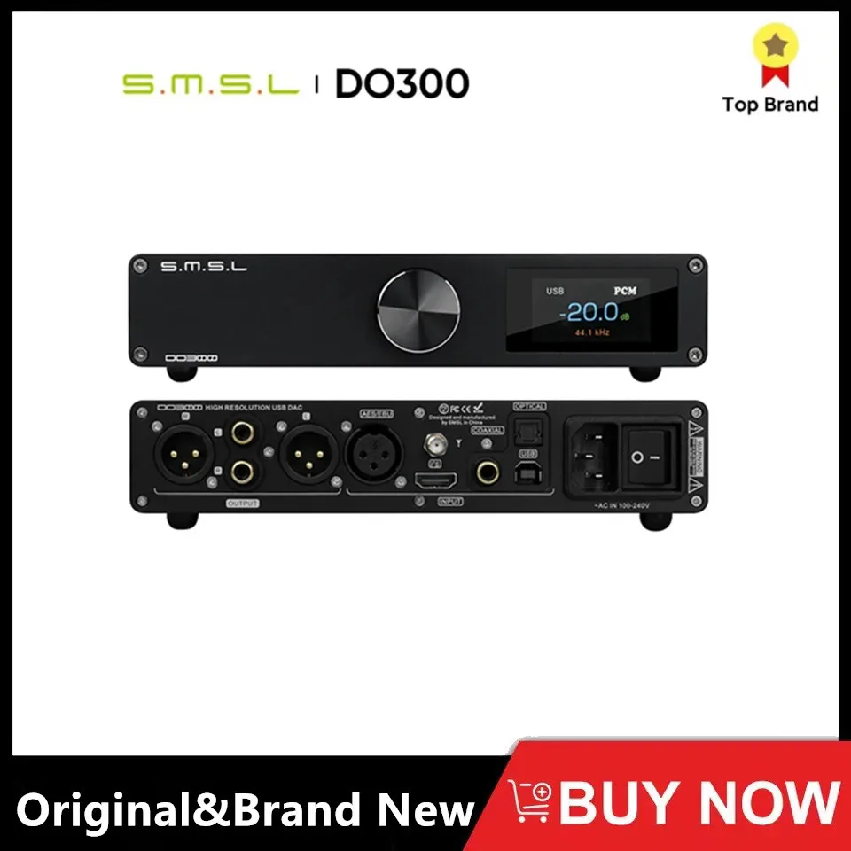 Smsl Do300 Audio Dac Es9039Mspro Do300 Mqa Cd Decoder Xmos Xu316 Dsd512 32Bit 768Khz Bluetooth 5.1 Ldac Xlr I2S + Telecomando