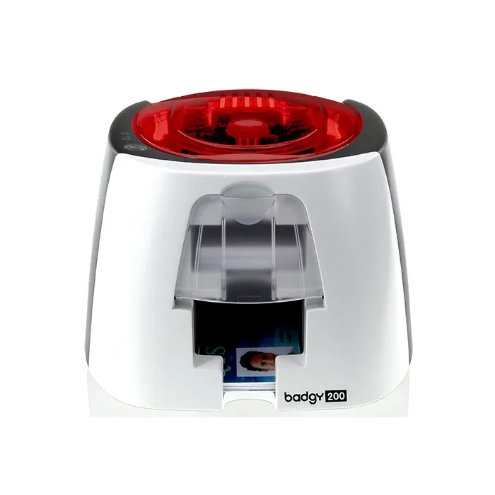 Evolis Badgy200 카드 프린터(1개의 CBGR0100C 컬러 리본 포함)