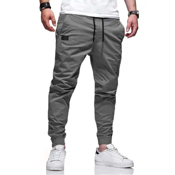 2025New Men's Casual Sports Pants Sweatpants Male Jogger Cargo Harem Pencil Pants Trousers Multi-pocket Sweatwear 2
