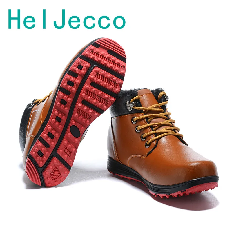 Waterproof Leather Anti-Skid Golf Shoes, Sports Shoes, Training Sneakers, Fur, Winter