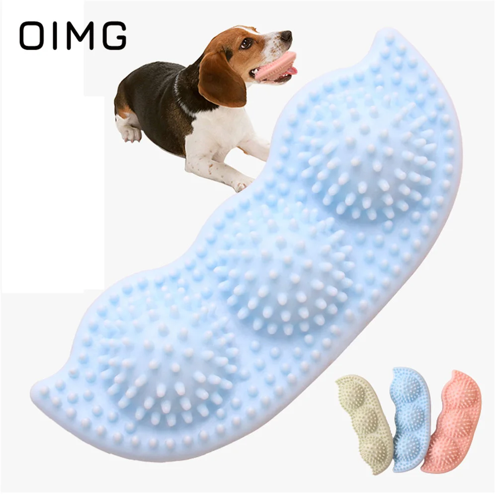 

OIMG New Pet Toy Chewing TPR Molars Bite-resistant Interactive Dog Toy Training To Relieve Boredom Dog Bite Stick Elastic Ball