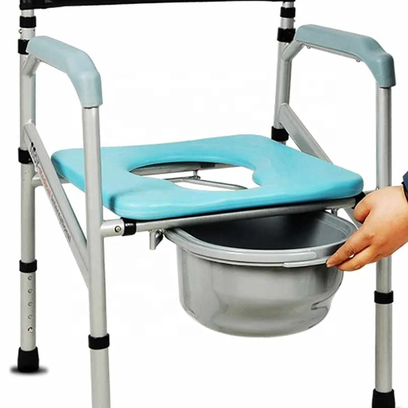 Factory cheapest hospital adult elderly disabled foldable portable toilet commode shower chair 6