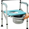 Factory cheapest hospital adult elderly disabled foldable portable toilet commode shower chair 6