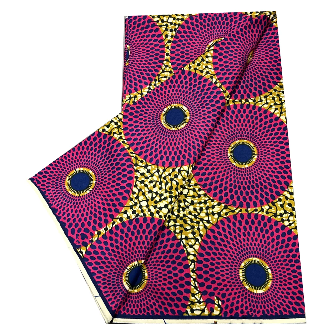 Veritable Dutch Guaranteed Super Real Wax Print Fabric Hollandais Pagne Africa Dress Cotton Wax Pagne Tissu 6yards