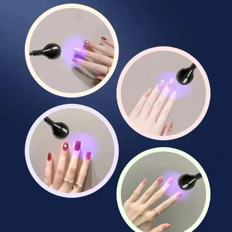 UV 램프 네일 조명 건조기 LED 자외선 유연한 USB 미니 젤 경화 매니큐어 페디큐어 도구